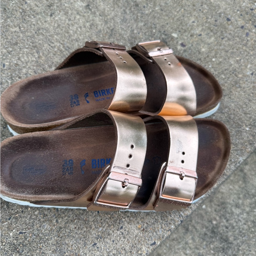 Birkenstock Arizona Metallic Sandals